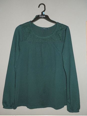 Blouse avec haut façon dentelle
