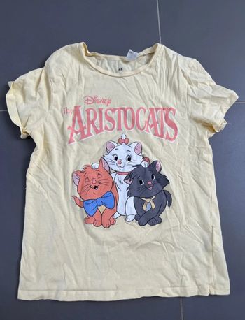 T shirt aristochats 8-10 ans h&m en très bon état