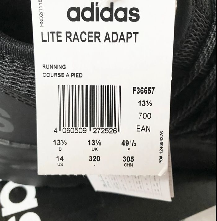 Adidas Lite Racer Adapt – Taille 49⅓ – Neuf avec étiquette - photo numéro 8