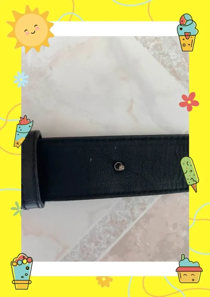 Ceinture noire forme géométrique - photo numéro 3