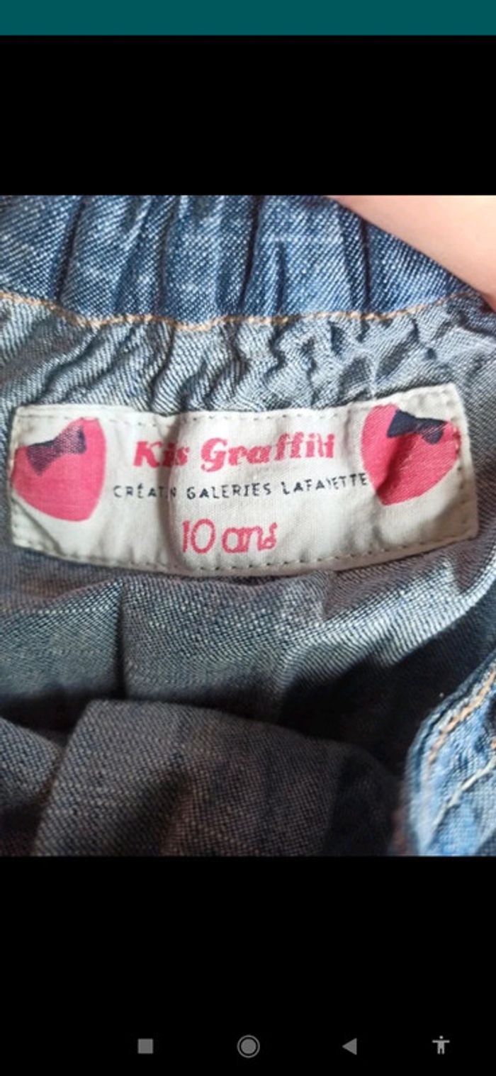 Jupe en jean kids graffiti Galeries Lafayette 10 ans - photo numéro 2