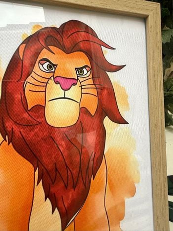 Lot de 6 tableaux deco chambre roi lion Disney - photo numéro 5