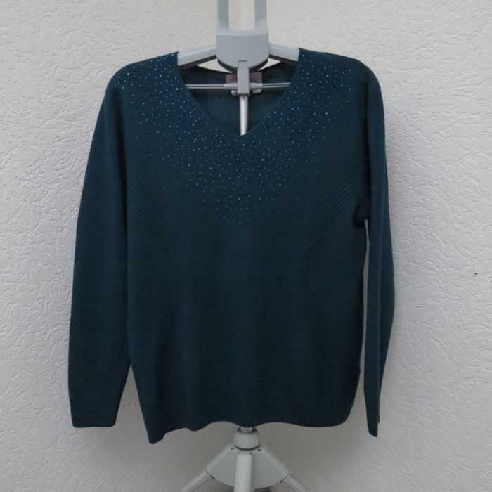 ✨ Pull élégant bleu canard – Linda Collection (Taille M/L) ✨