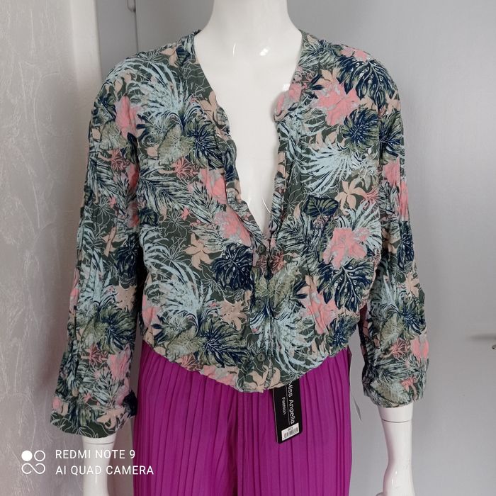 Chemise motifs feuilles t38/40 - photo numéro 2