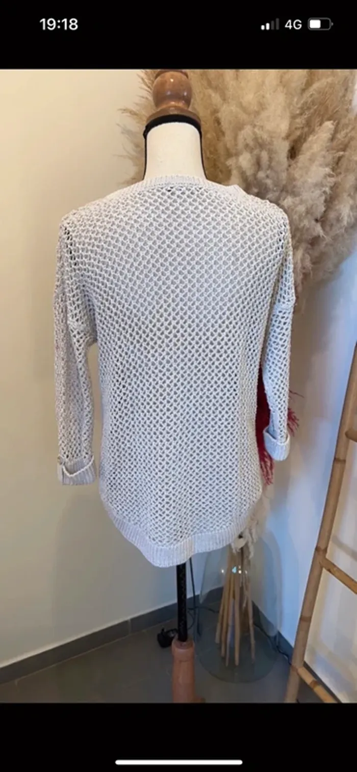 Pull ajouré blanc - photo numéro 4