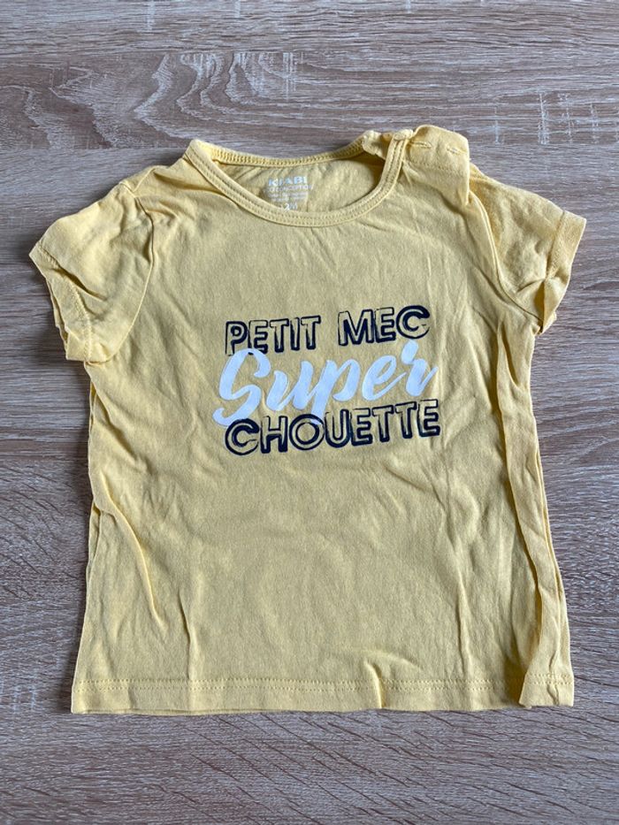 T shirt jaune kiabi 12 mois