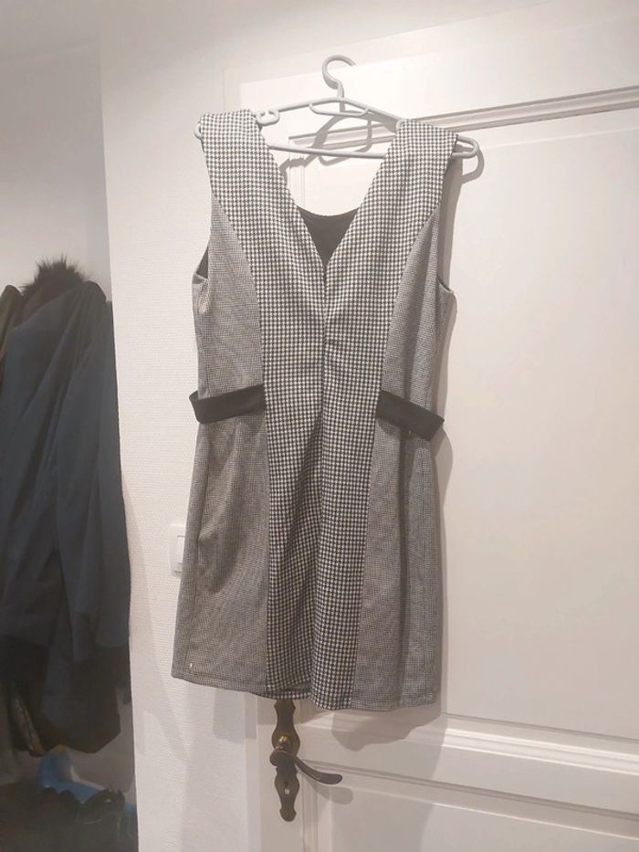 Robe sans manches Morgan Taille L / 40 noir et blanc pied de poule très bon état - photo numéro 3