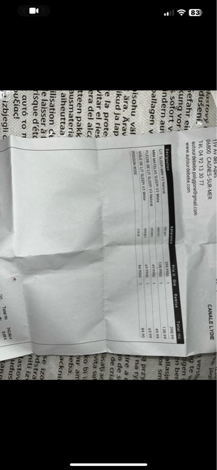 Lit à barreaux stokke mini+matelas,voile de lit mobile drap - photo numéro 9