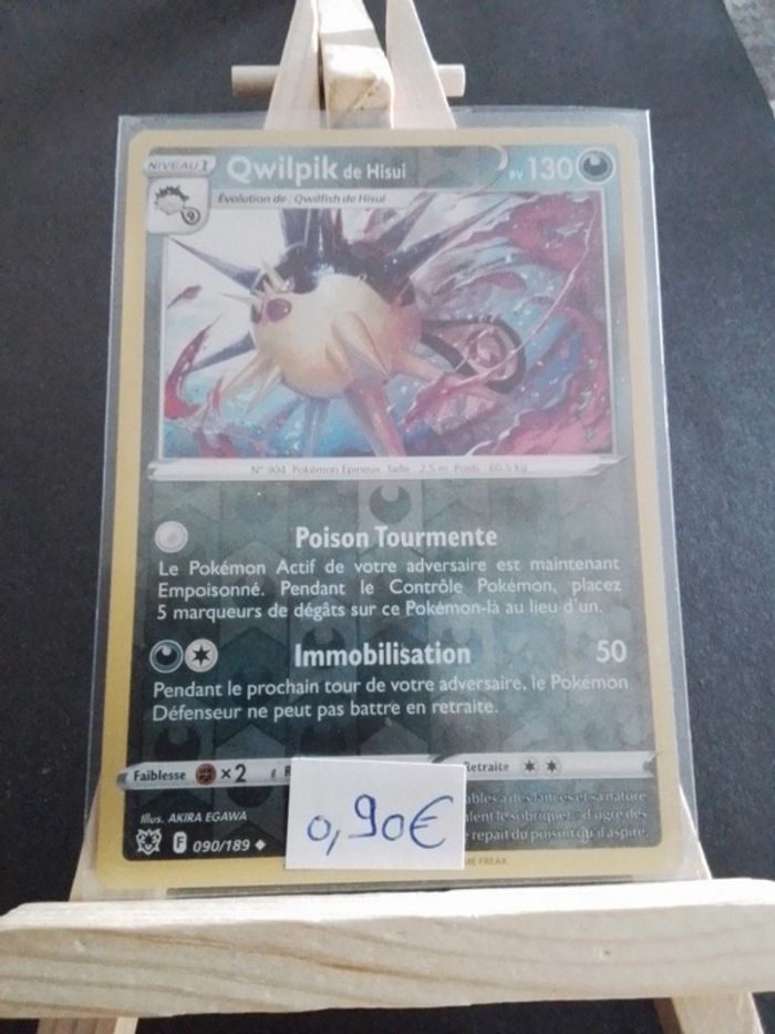 Carte Pokémon Qwilpik de Hisui Reverse 90/189