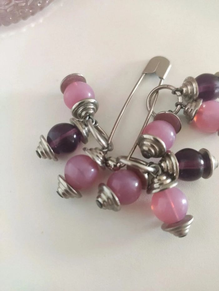 Broche bijou perle argenté - photo numéro 3