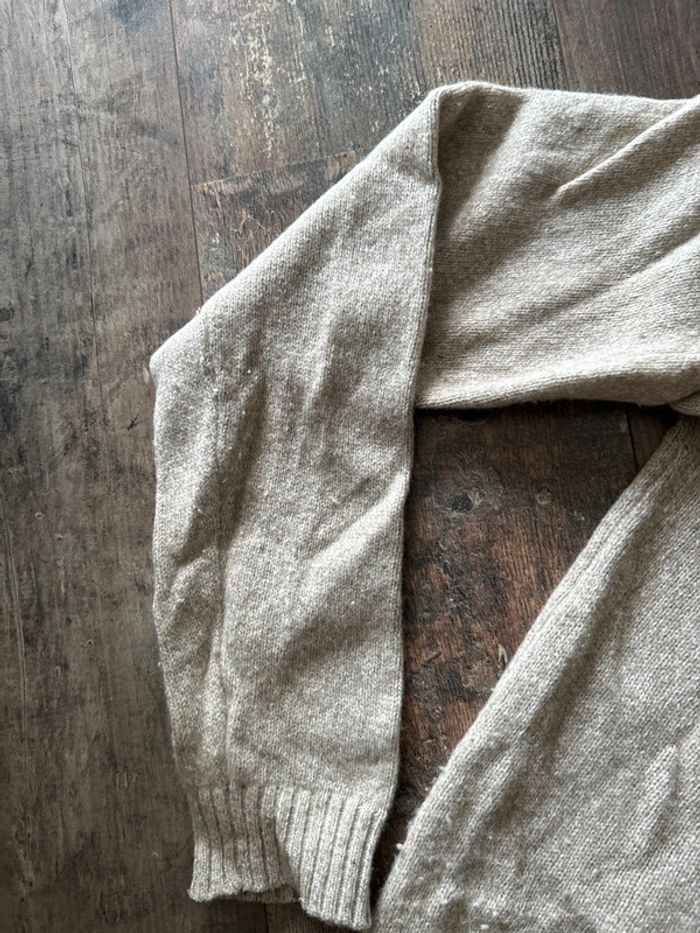 Pull col V chiné 80% laine - photo numéro 4
