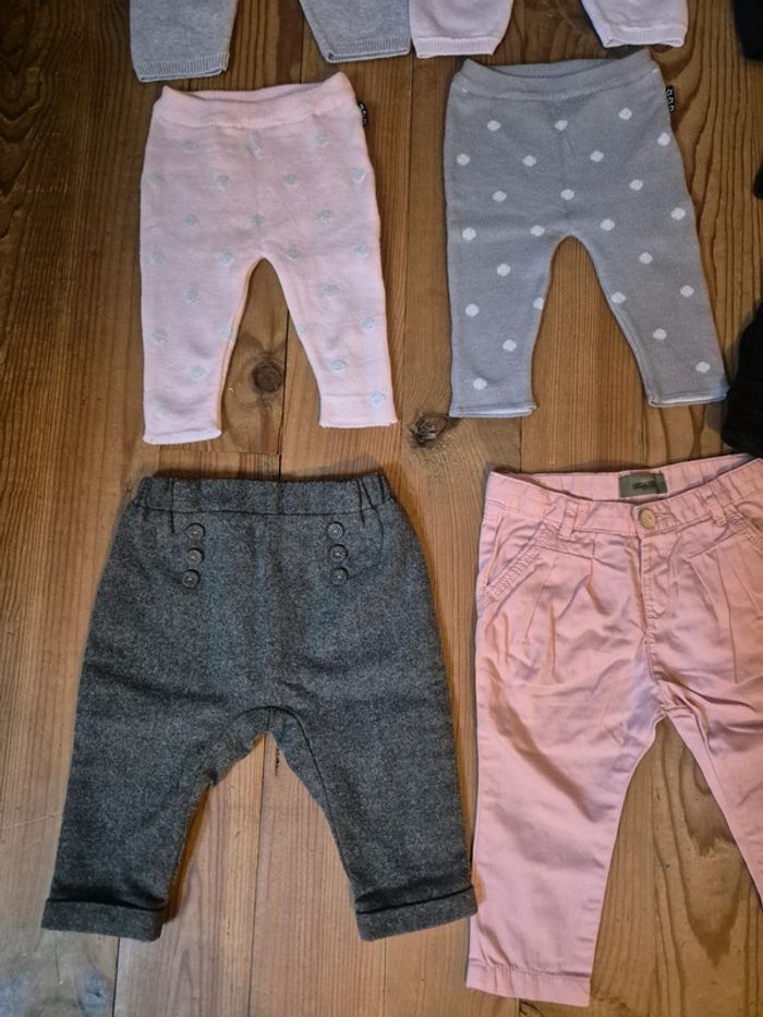 Lot de leggings pantalons pour bébé fille - photo numéro 2