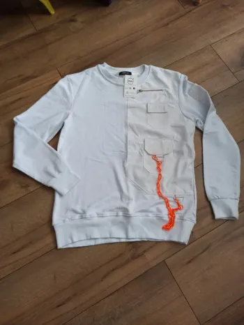 Pull blanc homme uni L