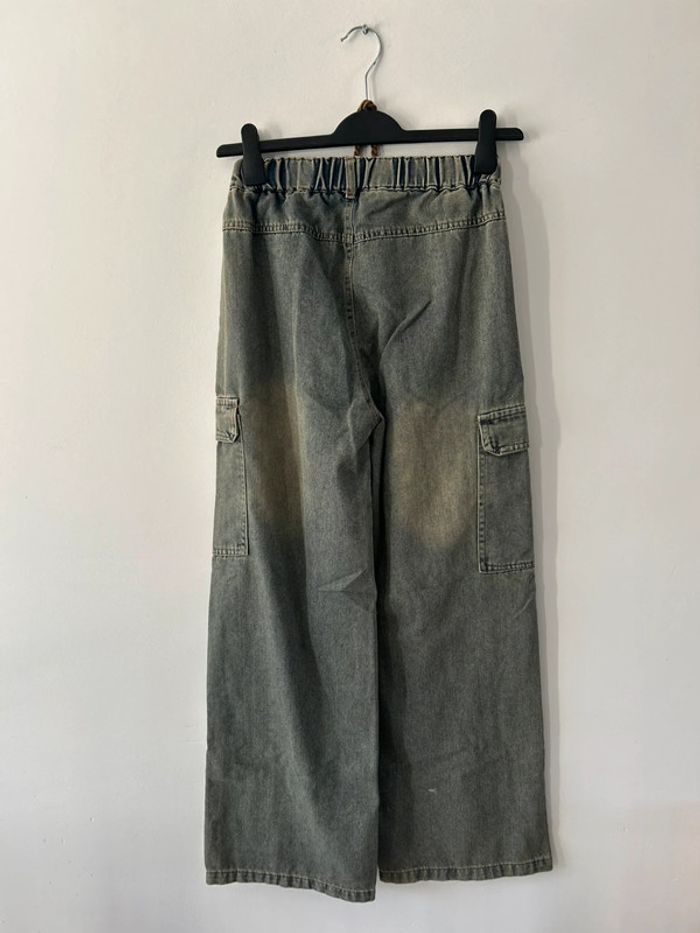 Pantalon cargo large en jean - Taille 13-15ans - photo numéro 2