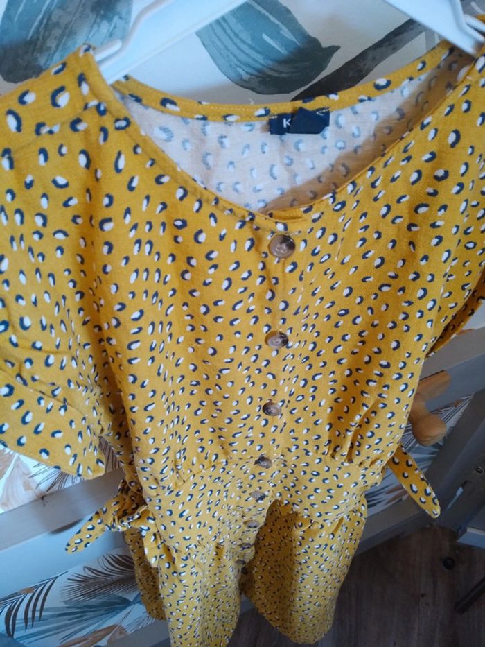 robe moutarde manches courtes - photo numéro 2
