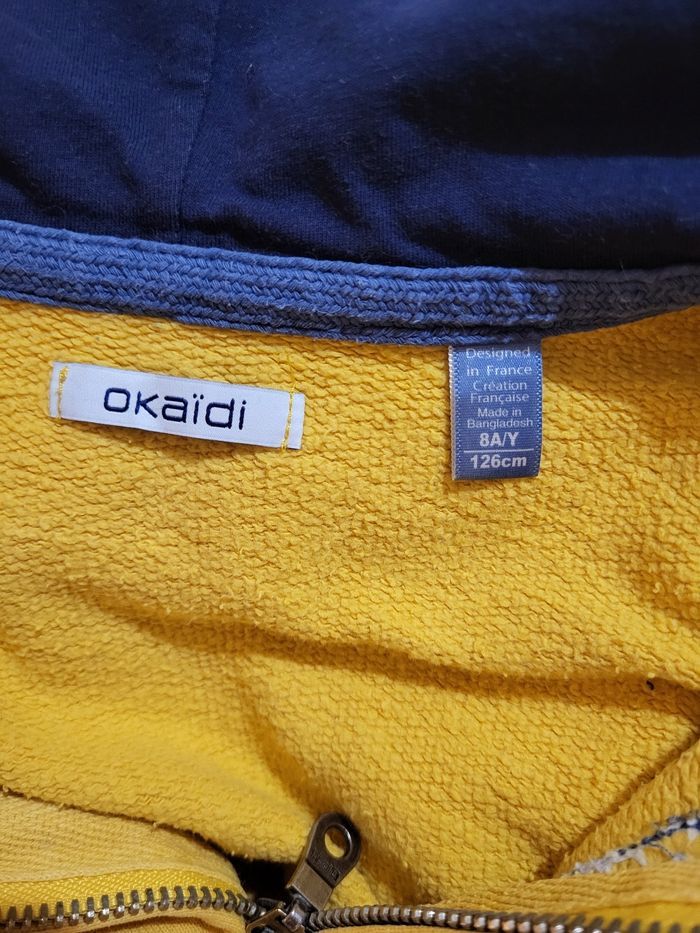 Veste en sweat jaune Okaidi - photo numéro 3