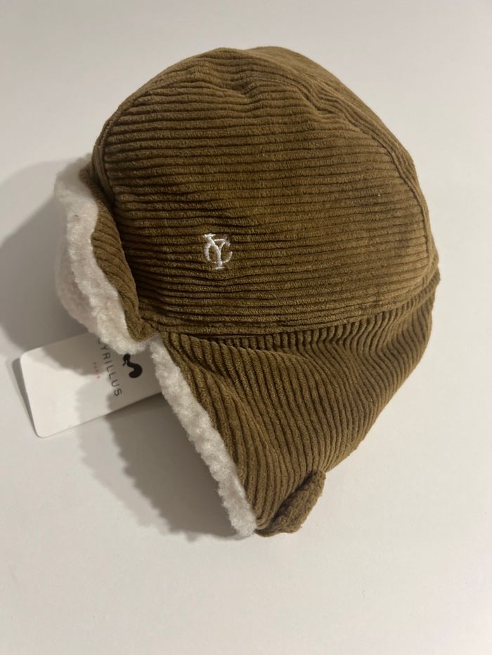 Bonnet chapka velours 3/6 mois neuf - photo numéro 2
