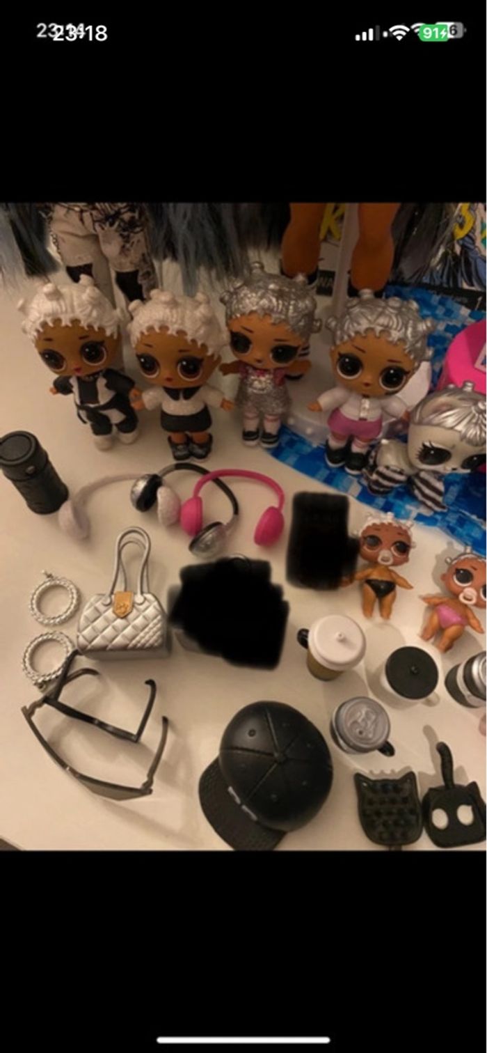 LOL Surprise OMG Dance B-Gurl Doll with 15 Surprises, Stylish Clothes, Magical Blacklight, Accessories, Shoes, Stand, TV Pack +  LOL Tweens Fashion Doll with 15 Surprises, Blue Hair - photo numéro 4