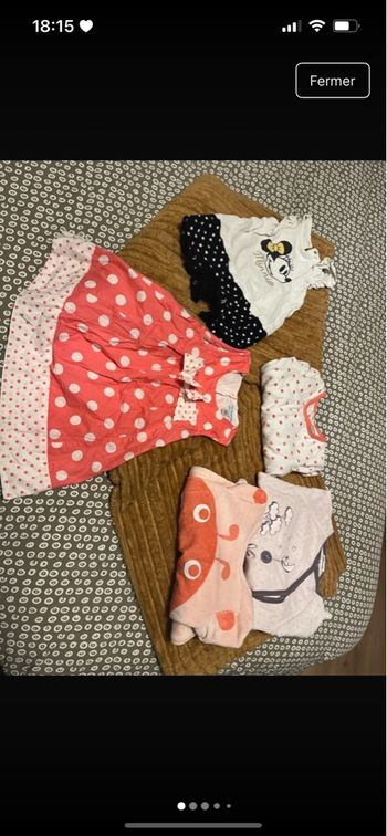 Lot vêtements bébé fille 9 mois