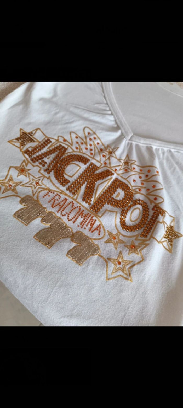 T-shirt manches longues décolleté plongeant - taille M/L - Fracomina - neuf - photo numéro 9