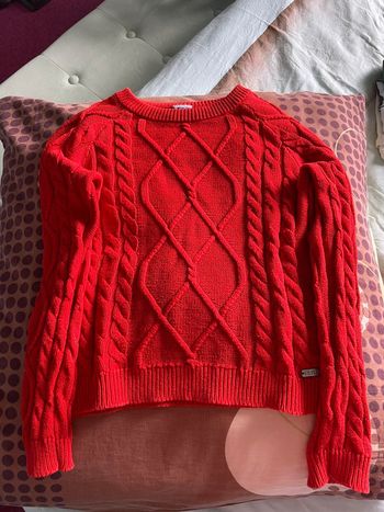 Pull fille rouge