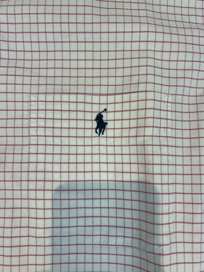 Chemise Ralph Lauren à carreaux rose et blanc taille L style old money - photo numéro 3