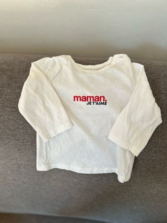 T-shirt manches longues 3 mois