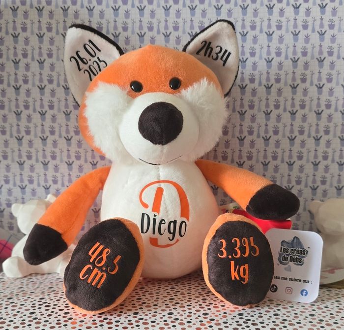 Peluche renard personnalisé