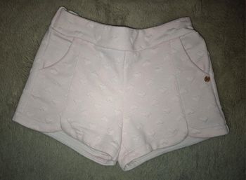 Short rose clair Avec cœur lili gaufrette 10 ans