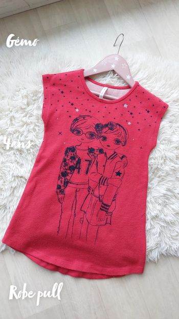 Robe pull rouge 4 ans gémo
