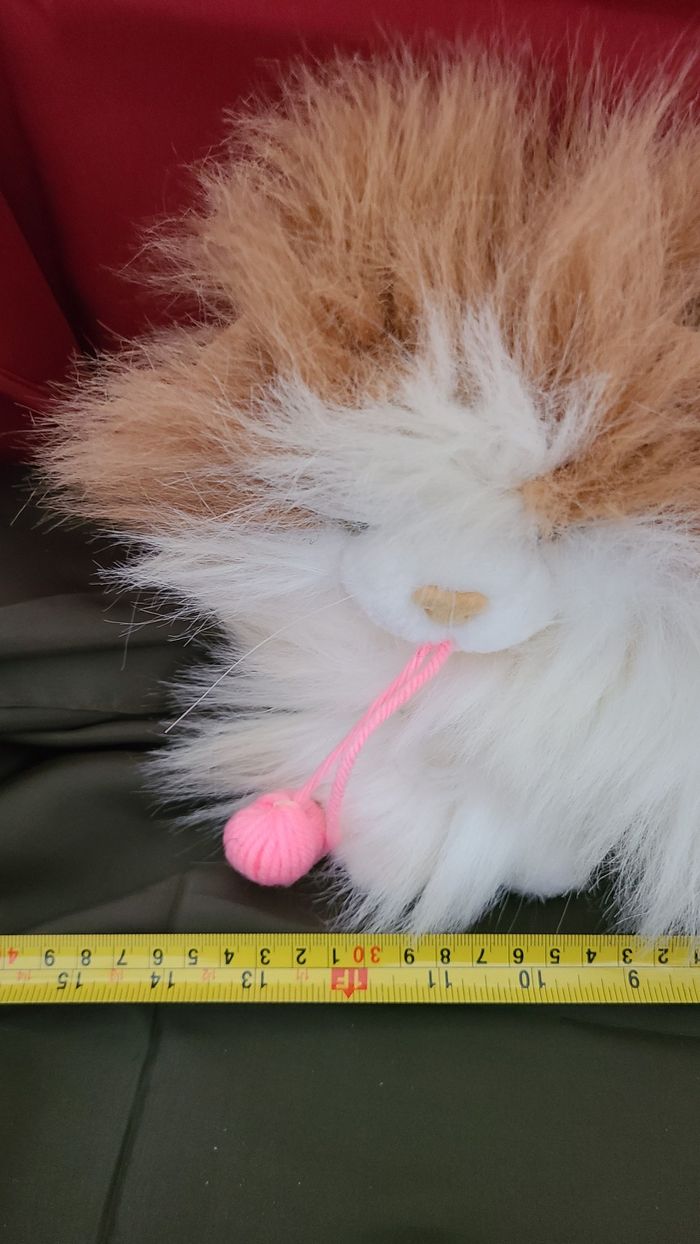 peluche chat angora et sa pelote de laine - photo numéro 8