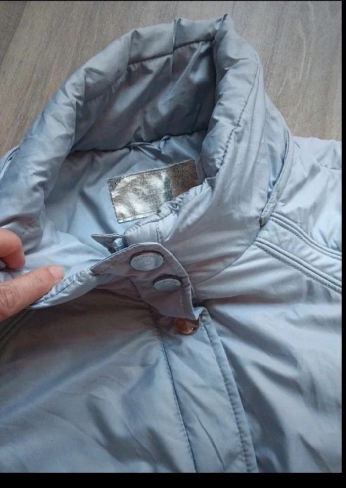 Veste longue gris métallisé taille 44 Gelco💖 - photo numéro 2