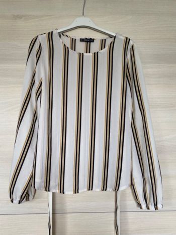 Blouse à manches longues à rayures SHEIN