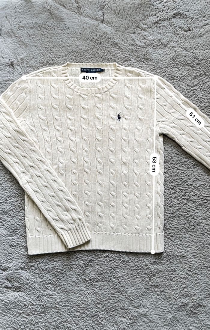 Pull torsadé col rond Ralph Lauren femme taille M - photo numéro 10