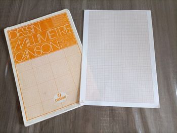 8 feuilles papier millimétré Canson