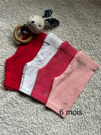 Lots de 4 pantacourts 6 mois