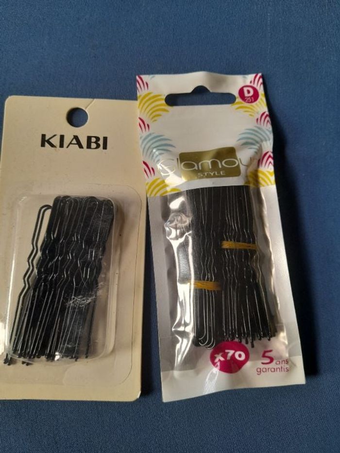2 paquets de barrettes noires