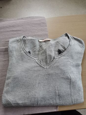 Pull gris ailes anges