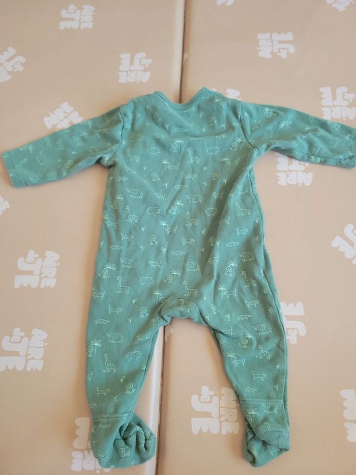 Pyjama coton léger mixte 6 mois – motif savane - photo numéro 4