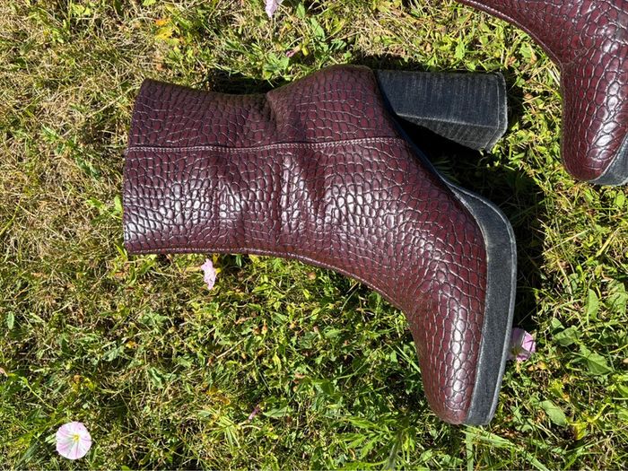 bottines talon compensées marron - photo numéro 3