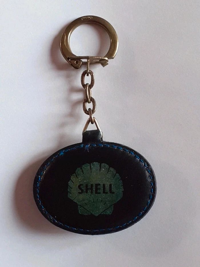 Porte-clef shell cuir fiacre