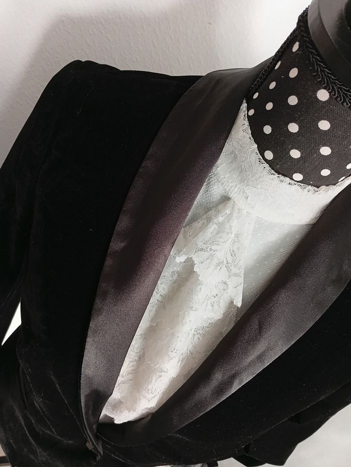 Veste/ Blazer en velours noir. K-zell 38 - photo numéro 3