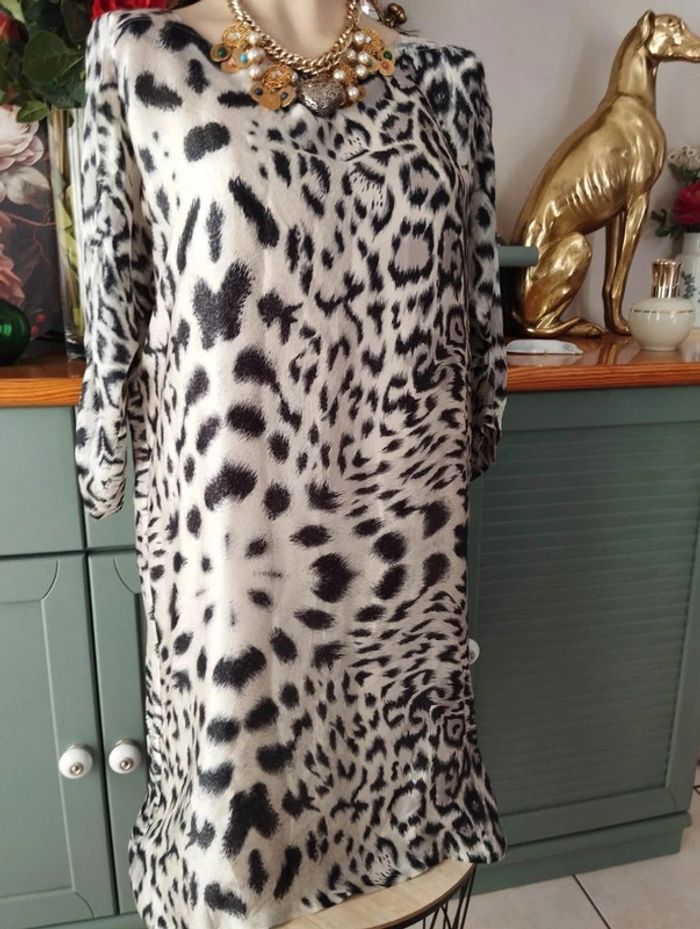 🐆Robe Légère Satin Imprimé Léopard Zara T36/38🐆 - photo numéro 2