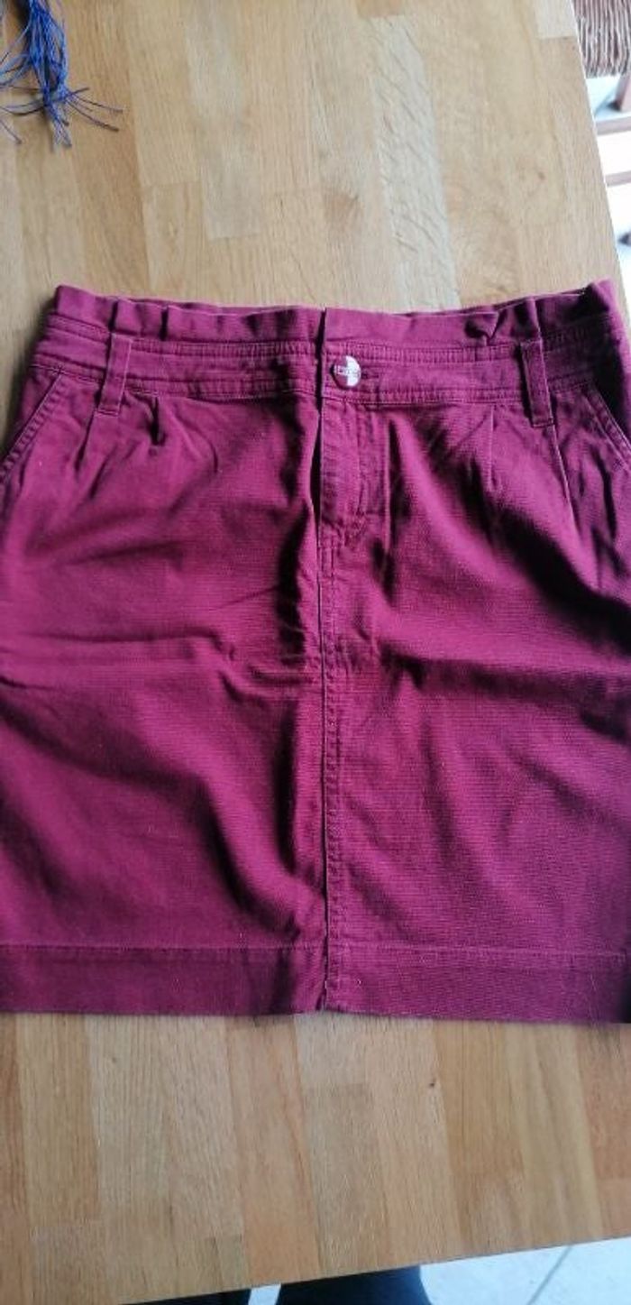 Jupe bordeaux camaïeu