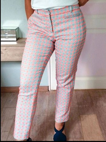 Pantalon Chino - Bleu Corail fluo  -  fleuri  - Paul&Joe  - T40  - Parfait  état