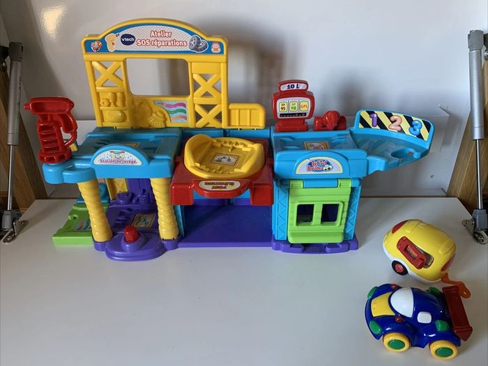 Jouet Tut Tut Bolides : Atelier SOS réparations Vtech + 2 voitures