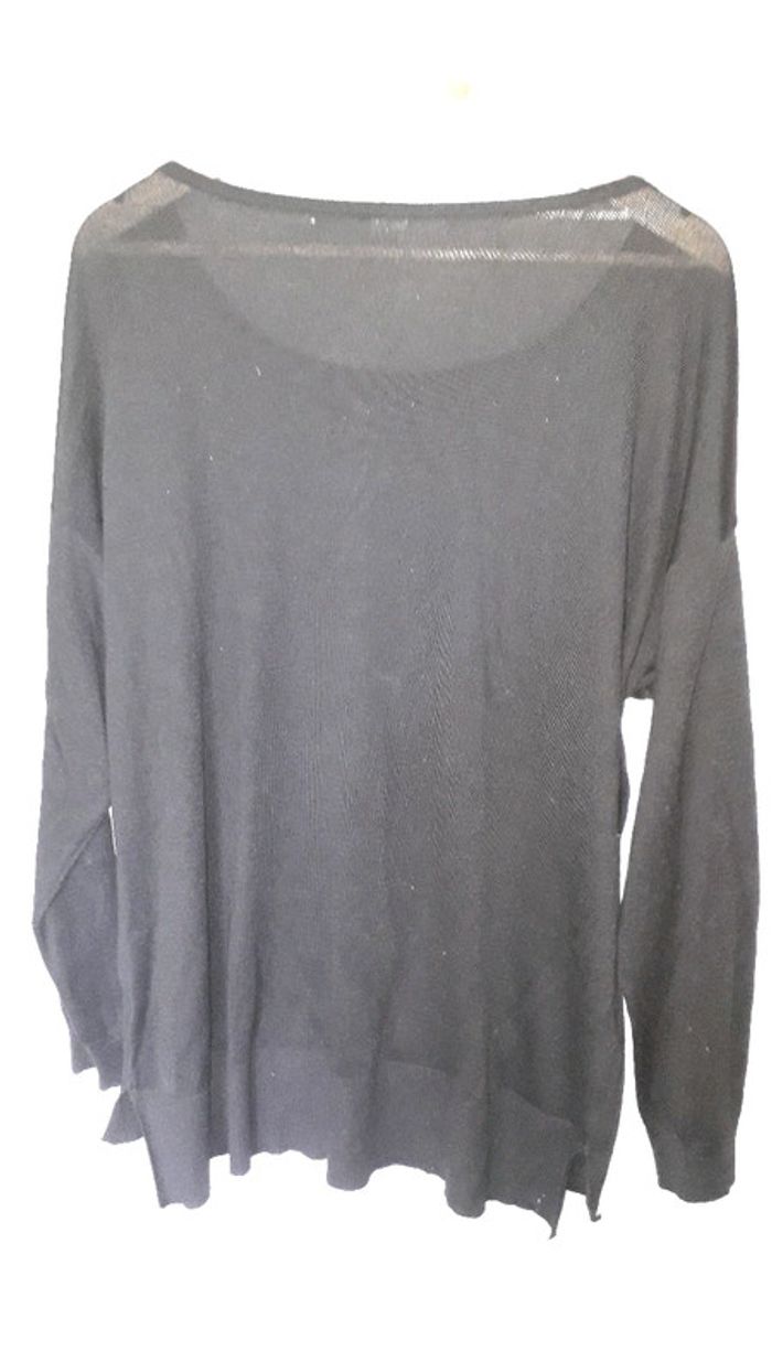 Ms mode pull noir et imprimé brillant taille xl = 48 - photo numéro 3