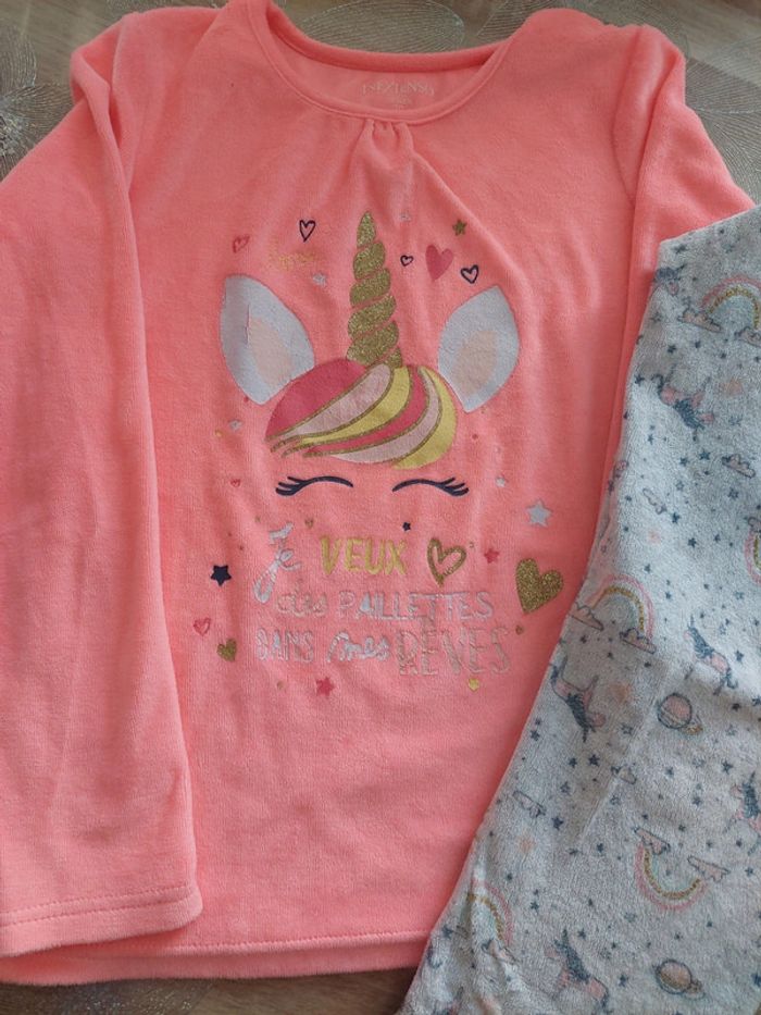 Pyjamas chaud fille licorne 10 ans - photo numéro 2