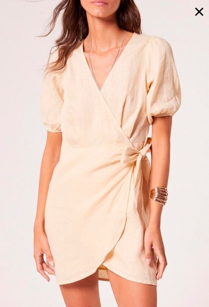 Robe lin beige