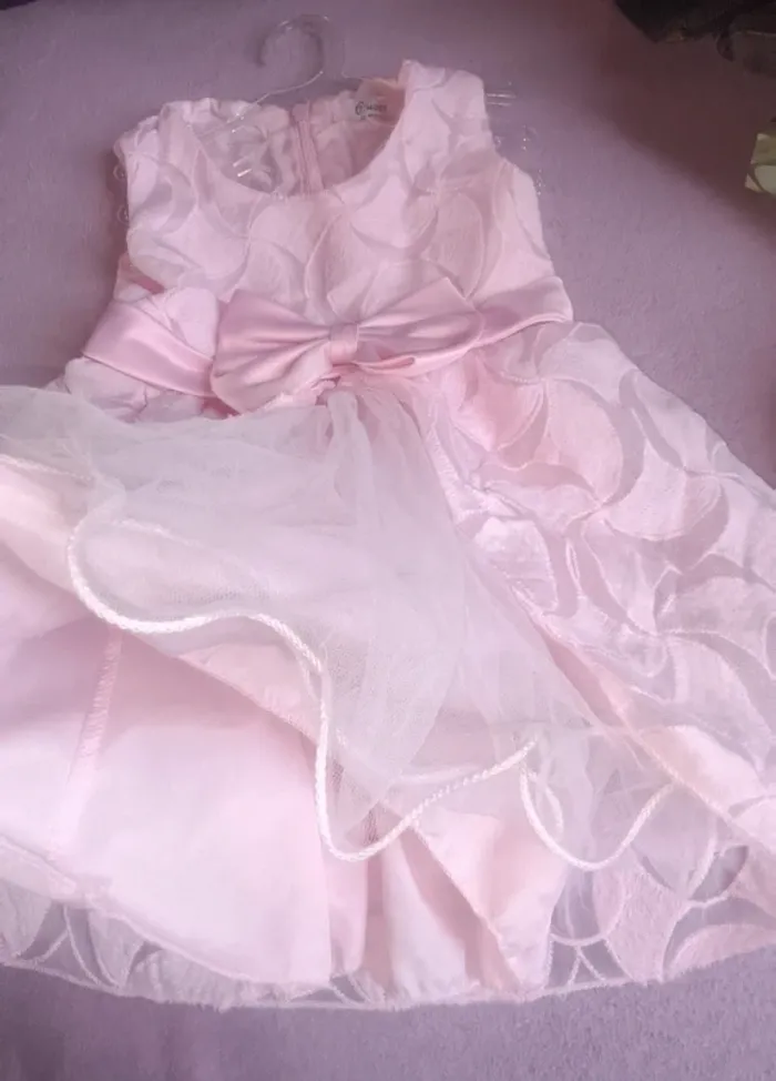 Robette de cérémonie rose bébé - photo numéro 3